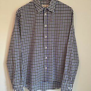 Marni Black and Blue Check Print Dress Shirt